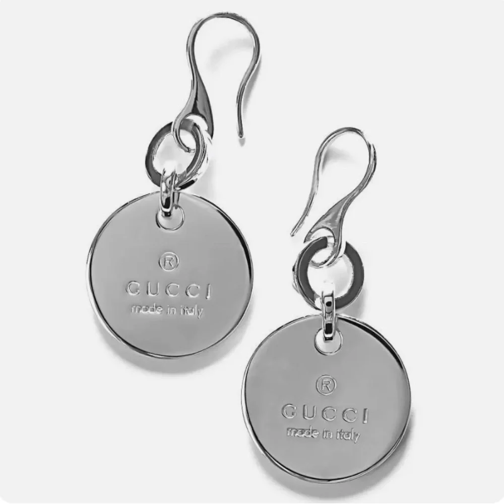 GUCCI .925 sterling silver Round Dangle Drop Earings NWT - Picture 12 of 14